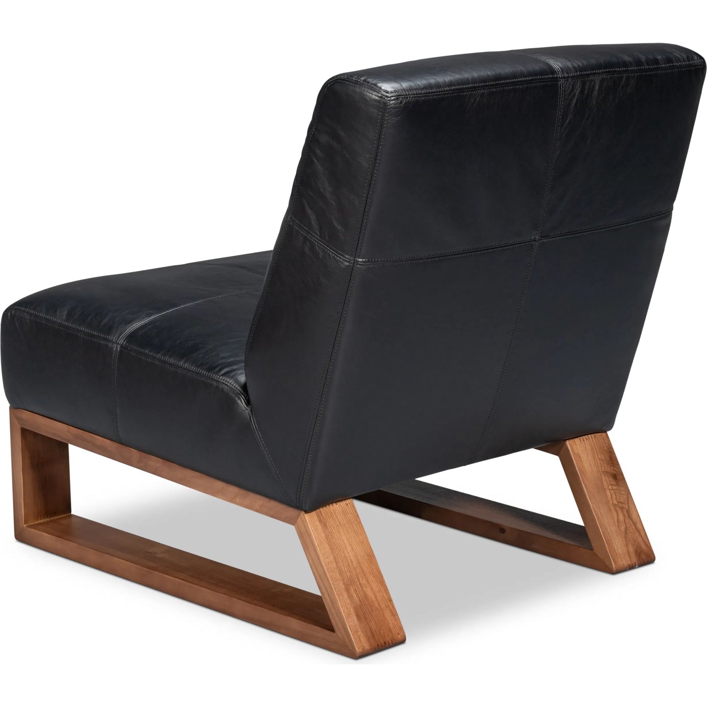 020 SI-2462104 | Additional Silo | Wylam Leather Chair by Sarreid Ltd. in onyx black. Made from unique in a traditional style.