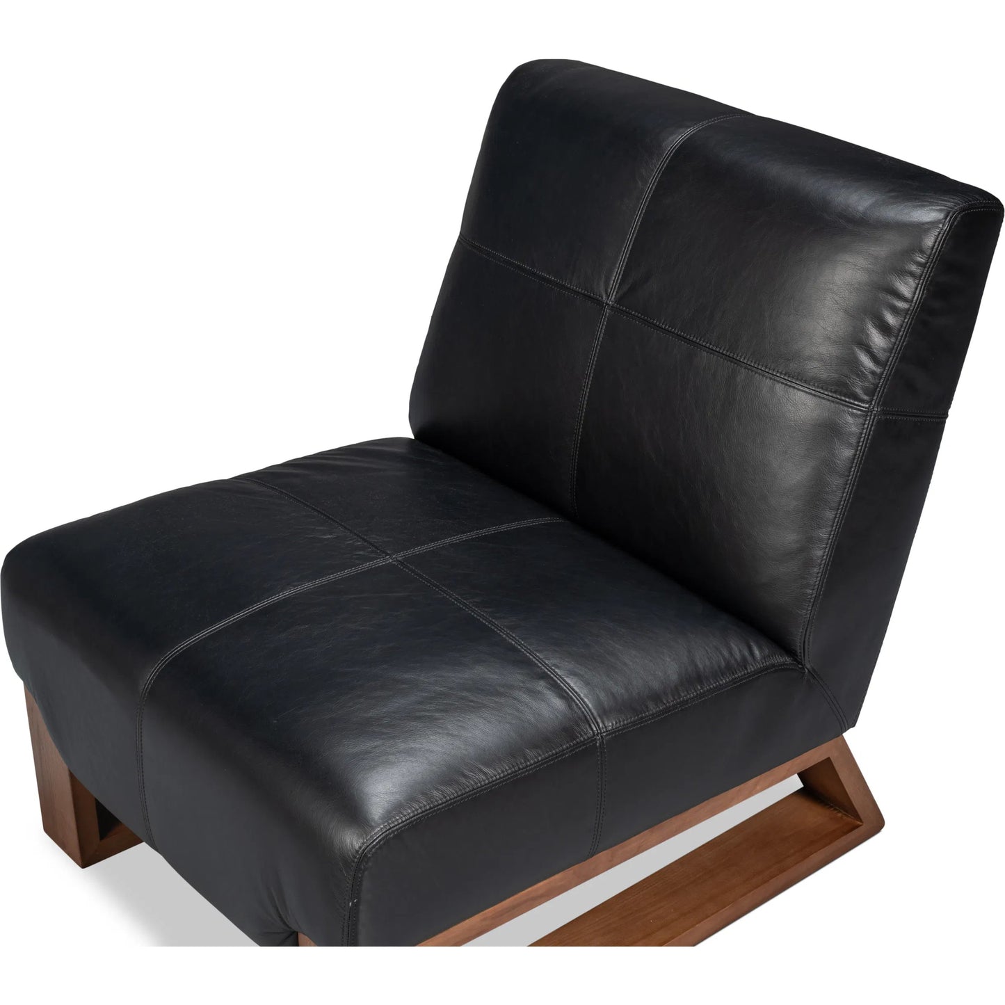 017 SI-2462104 | Additional Silo | Wylam Leather Chair by Sarreid Ltd. in onyx black. Made from unique in a traditional style.