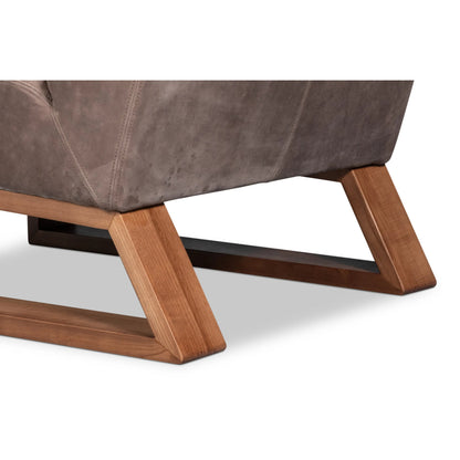 Wylam Leather Chair by Sarreid Ltd.. Made from leather in a traditional style.