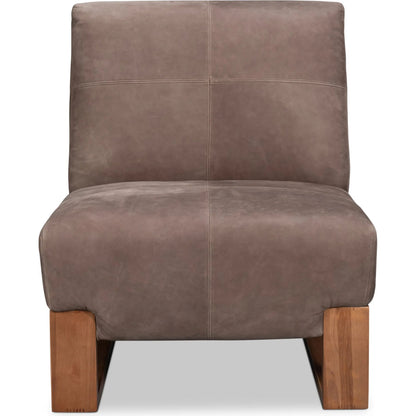 Wylam Leather Chair by Sarreid Ltd.. Made from leather in a traditional style.