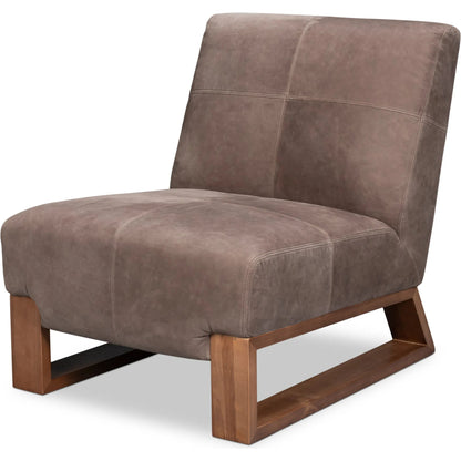 Wylam Leather Chair by Sarreid Ltd.. Made from leather in a traditional style.