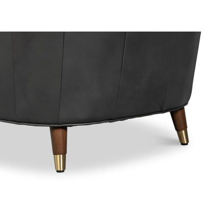 Alastair Chair by Sarreid Ltd.. Made from leather in a traditional style.