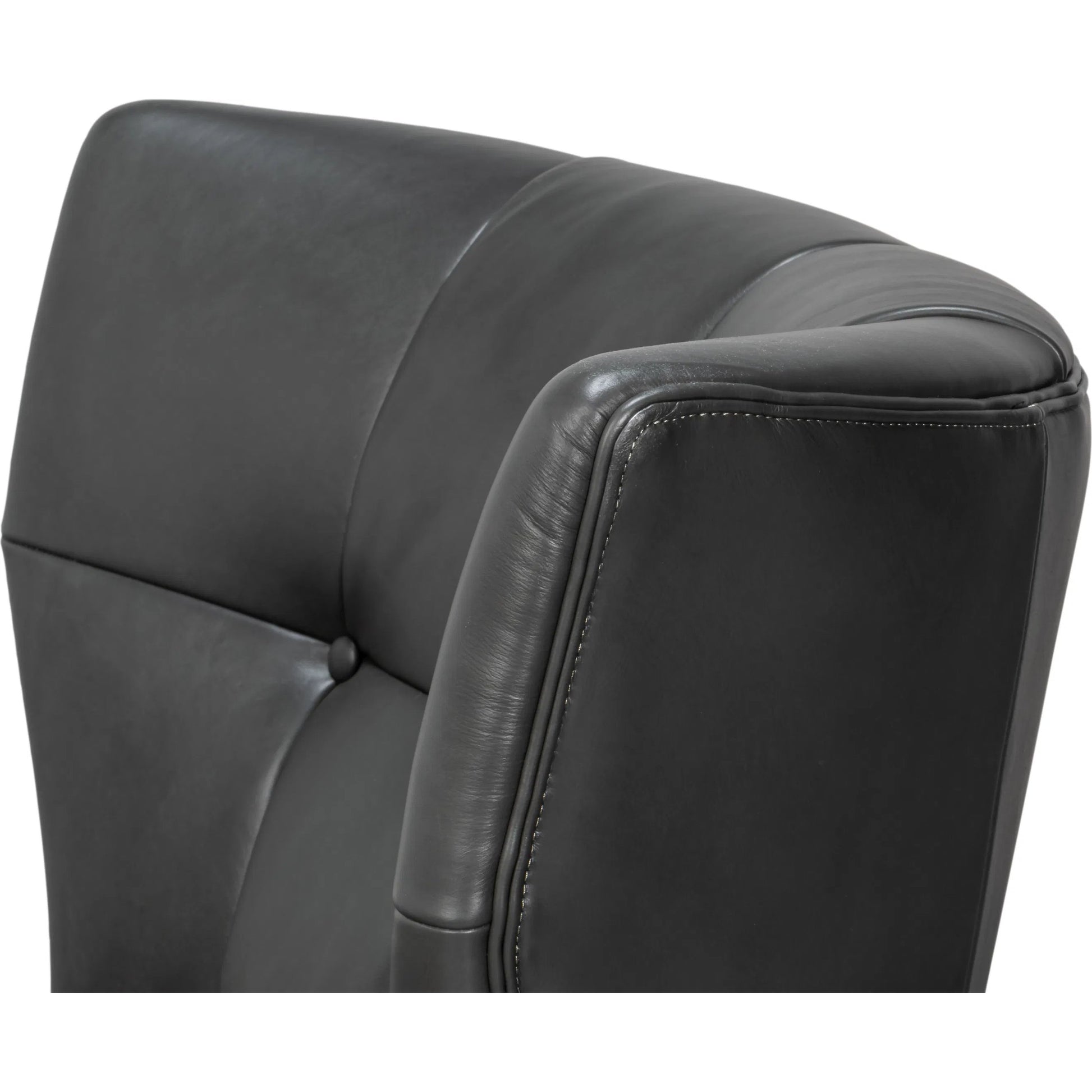 Alastair Chair by Sarreid Ltd.. Made from leather in a traditional style.