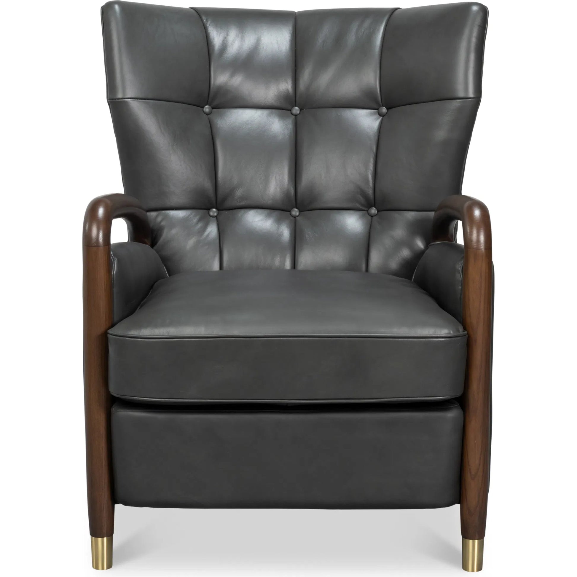 Alastair Chair by Sarreid Ltd.. Made from leather in a traditional style.