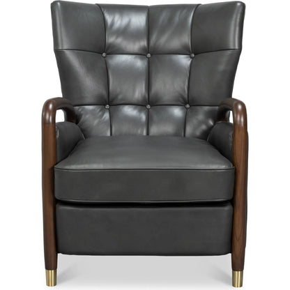 Alastair Chair by Sarreid Ltd.. Made from leather in a traditional style.