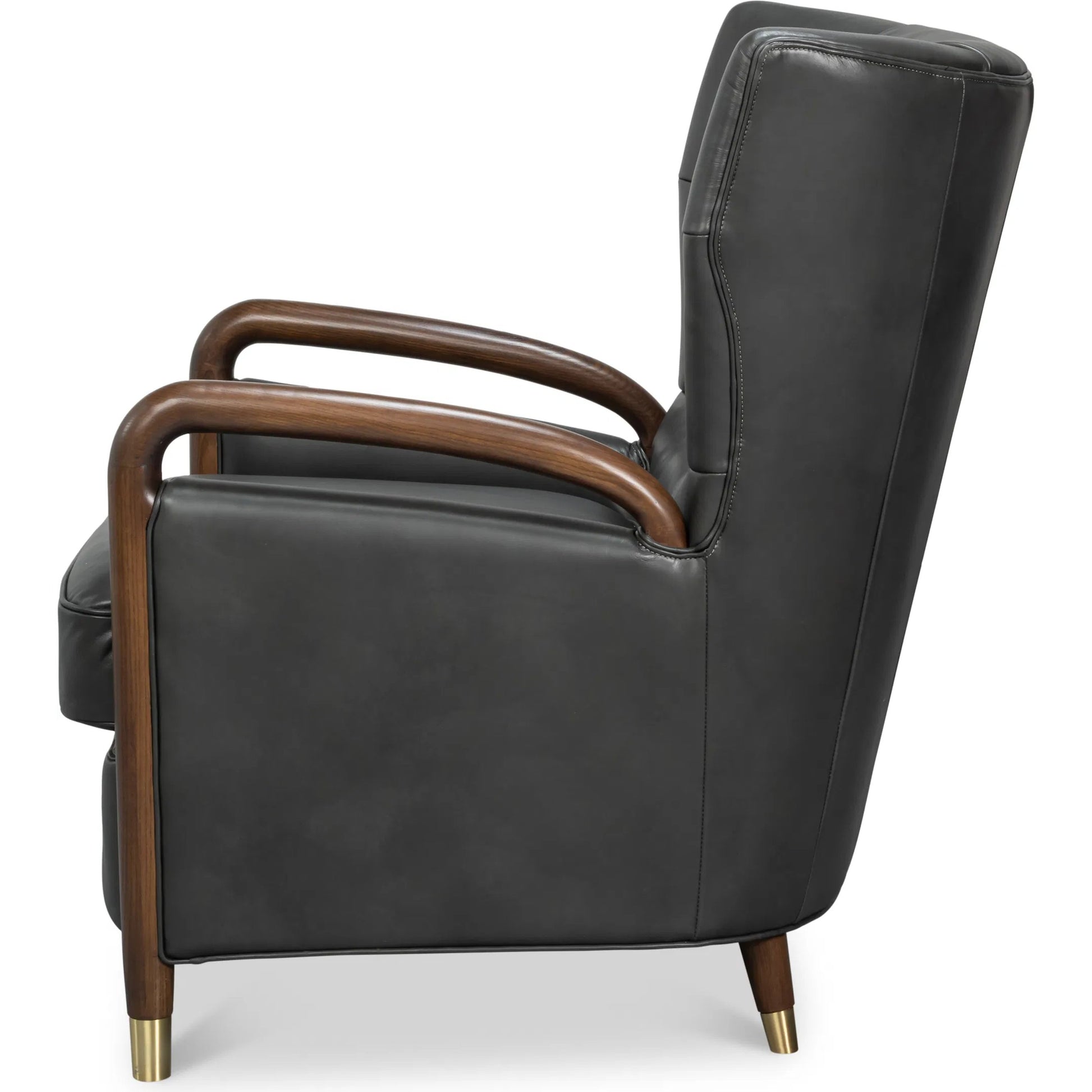 Alastair Chair by Sarreid Ltd.. Made from leather in a traditional style.
