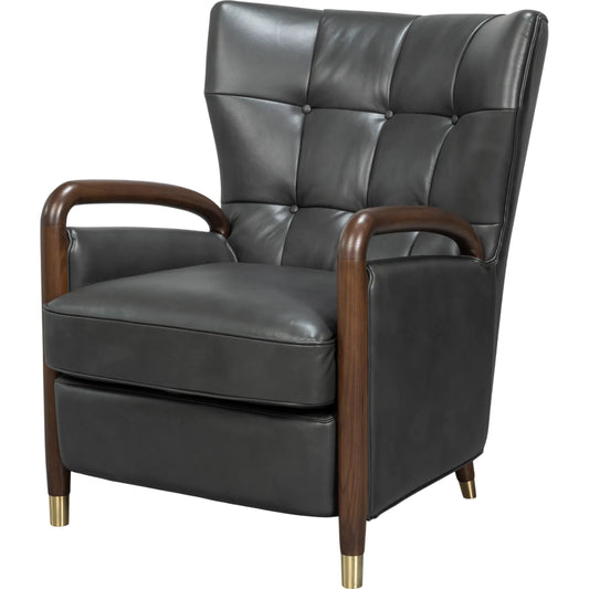 Alastair Chair by Sarreid Ltd.. Made from leather in a traditional style.