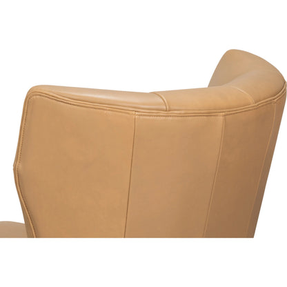 Alastair Chair by Sarreid Ltd.. Made from leather in a traditional style.