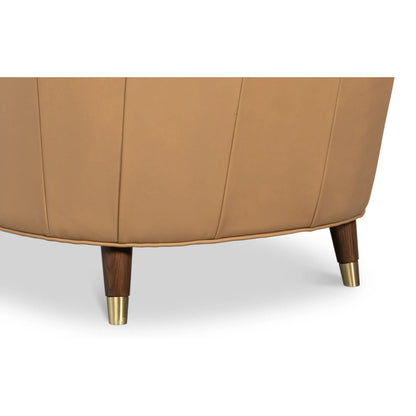 Alastair Chair by Sarreid Ltd.. Made from leather in a traditional style.