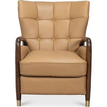 Alastair Chair by Sarreid Ltd.. Made from leather in a traditional style.