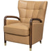 Alastair Chair by Sarreid Ltd.. Made from leather in a traditional style.