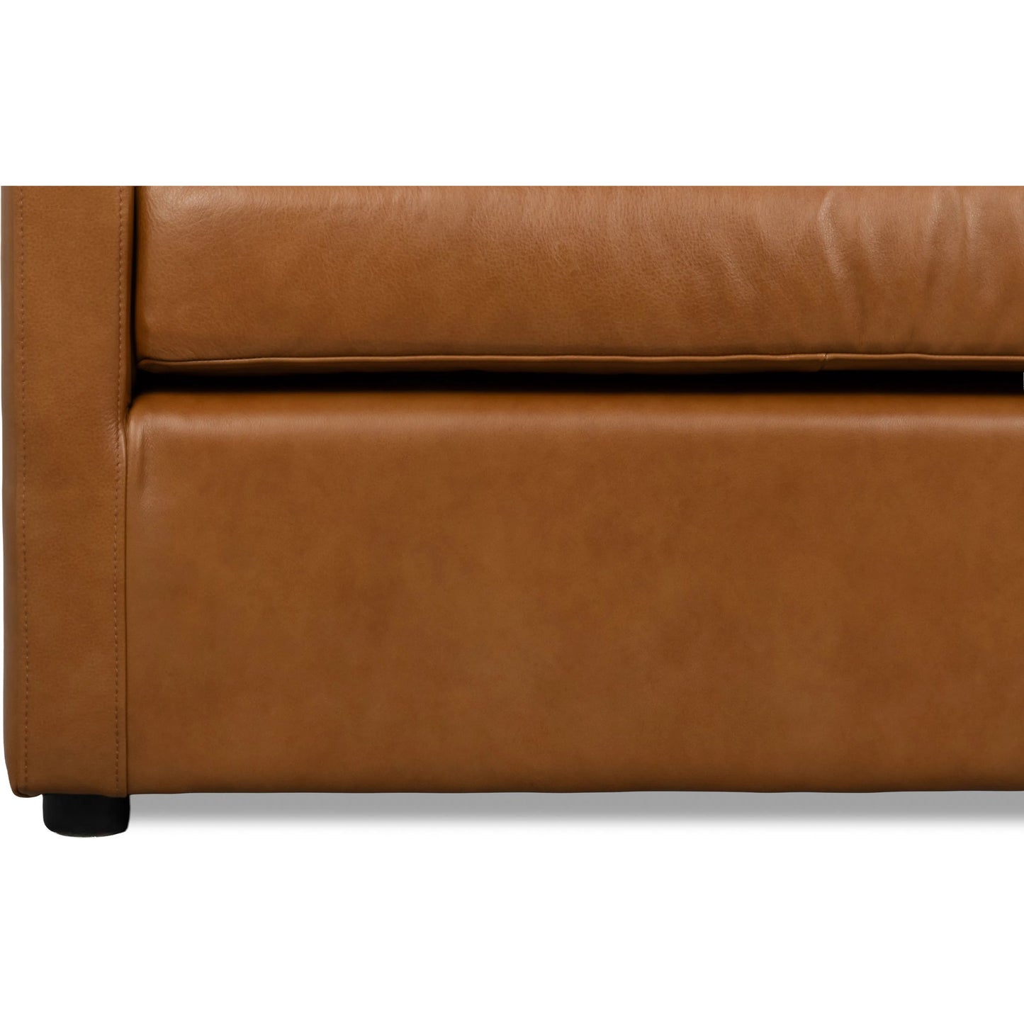 008 SI-2635428 | Additional Silo | Grant Tuxedo Sofa by Sarreid Ltd. in brown and top grain leather, caramel leather. Made from unique in a unique style.