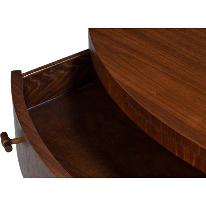 Vero Cocktail Table by Sarreid Ltd. in walnut. Made from dark walnut in a unique style.