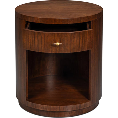 Vero Side Table by Sarreid Ltd.. Made from dark walnut in a modern style.