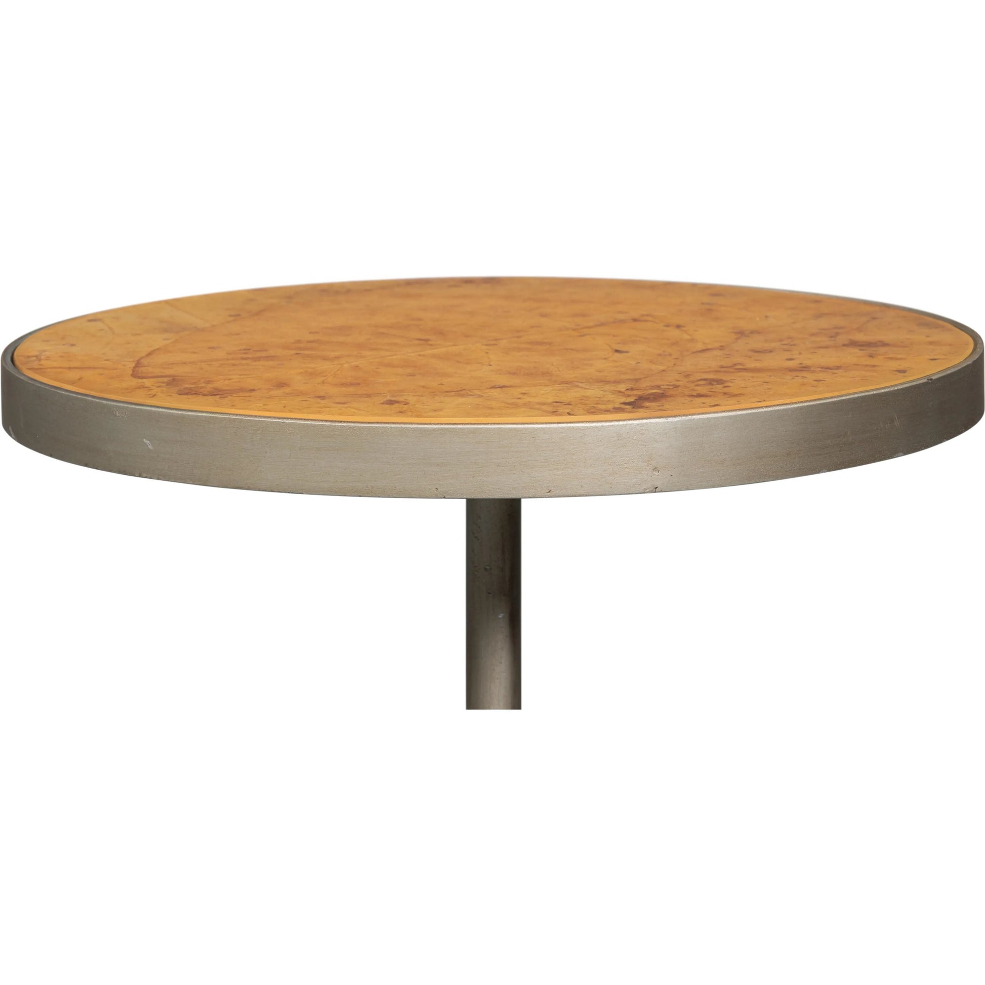Carolina Leaf Table by Sarreid Ltd. in brown. Made from casted aluminum in a traditional style.