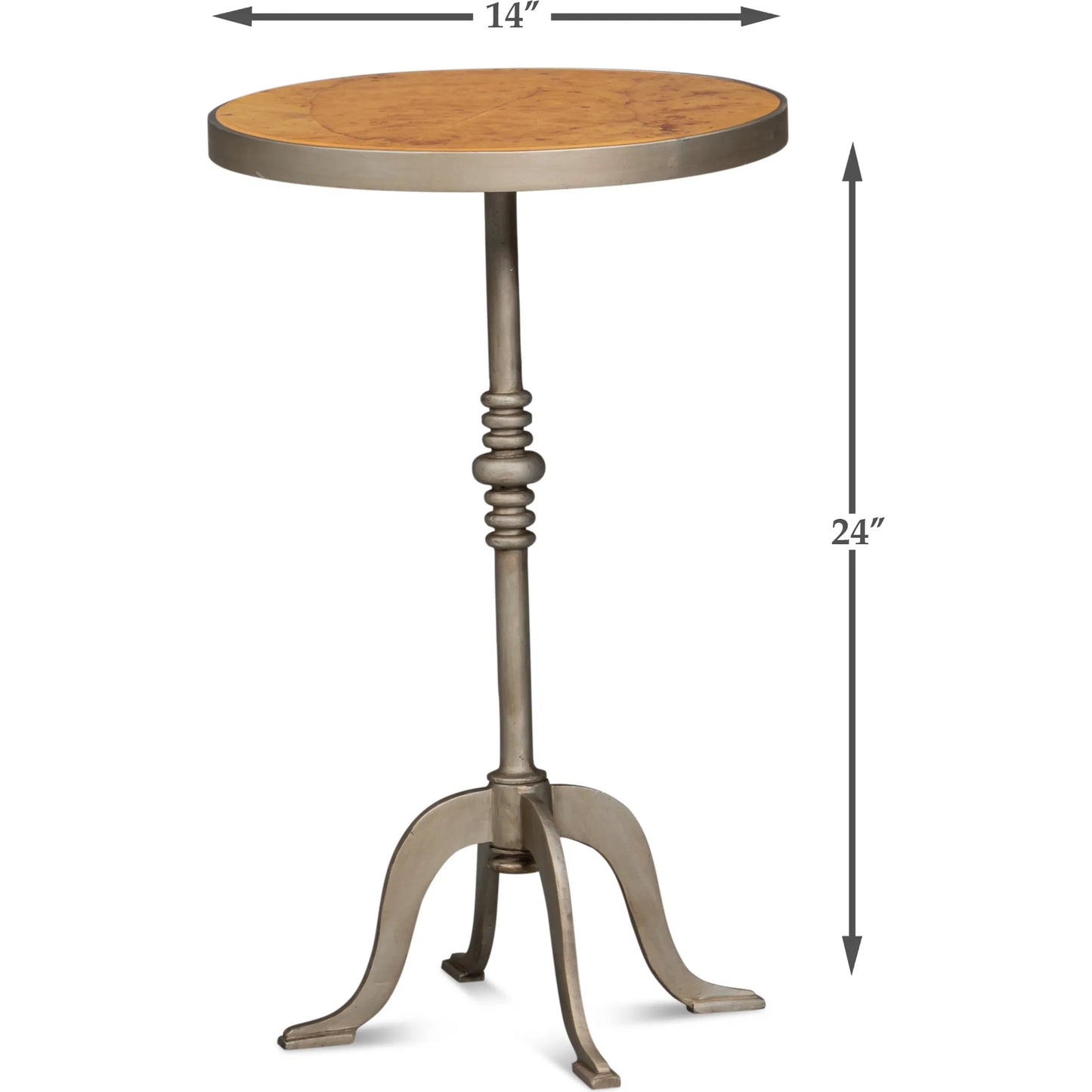 008 SI-2473333 | Additional Silo | Carolina Leaf Table by Sarreid Ltd. in brown. Made from casted aluminum in a traditional style.