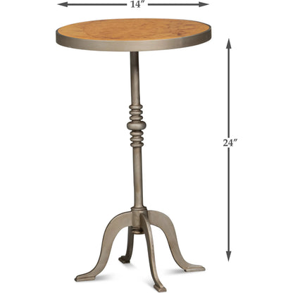 Carolina Leaf Table by Sarreid Ltd. in brown. Made from casted aluminum in a traditional style.