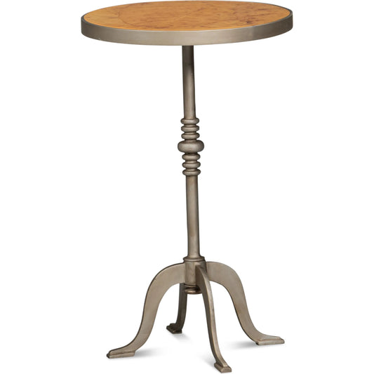 Carolina Leaf Table by Sarreid Ltd. in brown. Made from casted aluminum in a traditional style.