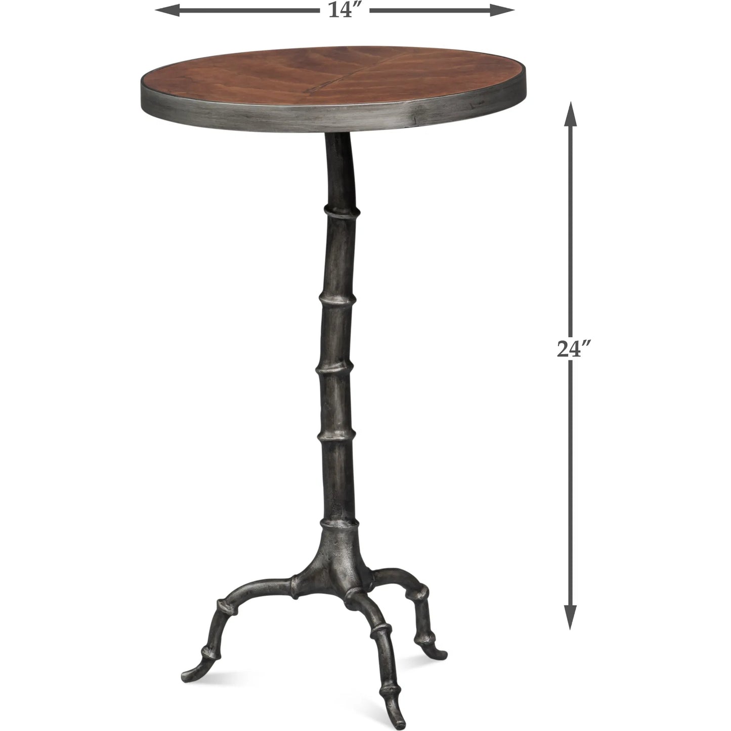 008 SI-2473327 | Additional Silo | Brightleaf Table by Sarreid Ltd. in brown, pewter. Made from casted aluminum in a traditional style.