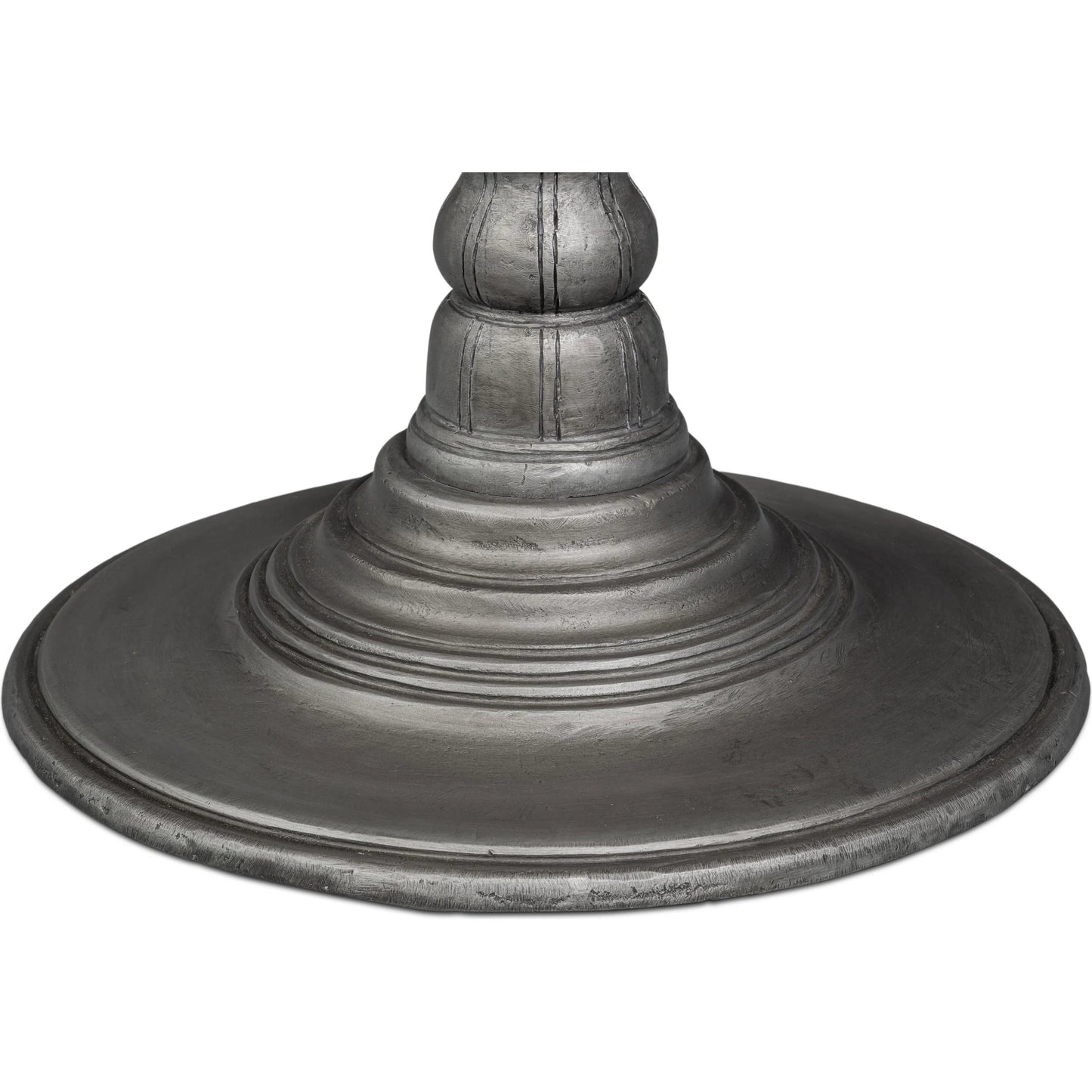 002 SI-2473324 | Closeup | Banner House Table by Sarreid Ltd. in brown. Made from casted aluminum in a traditional style.