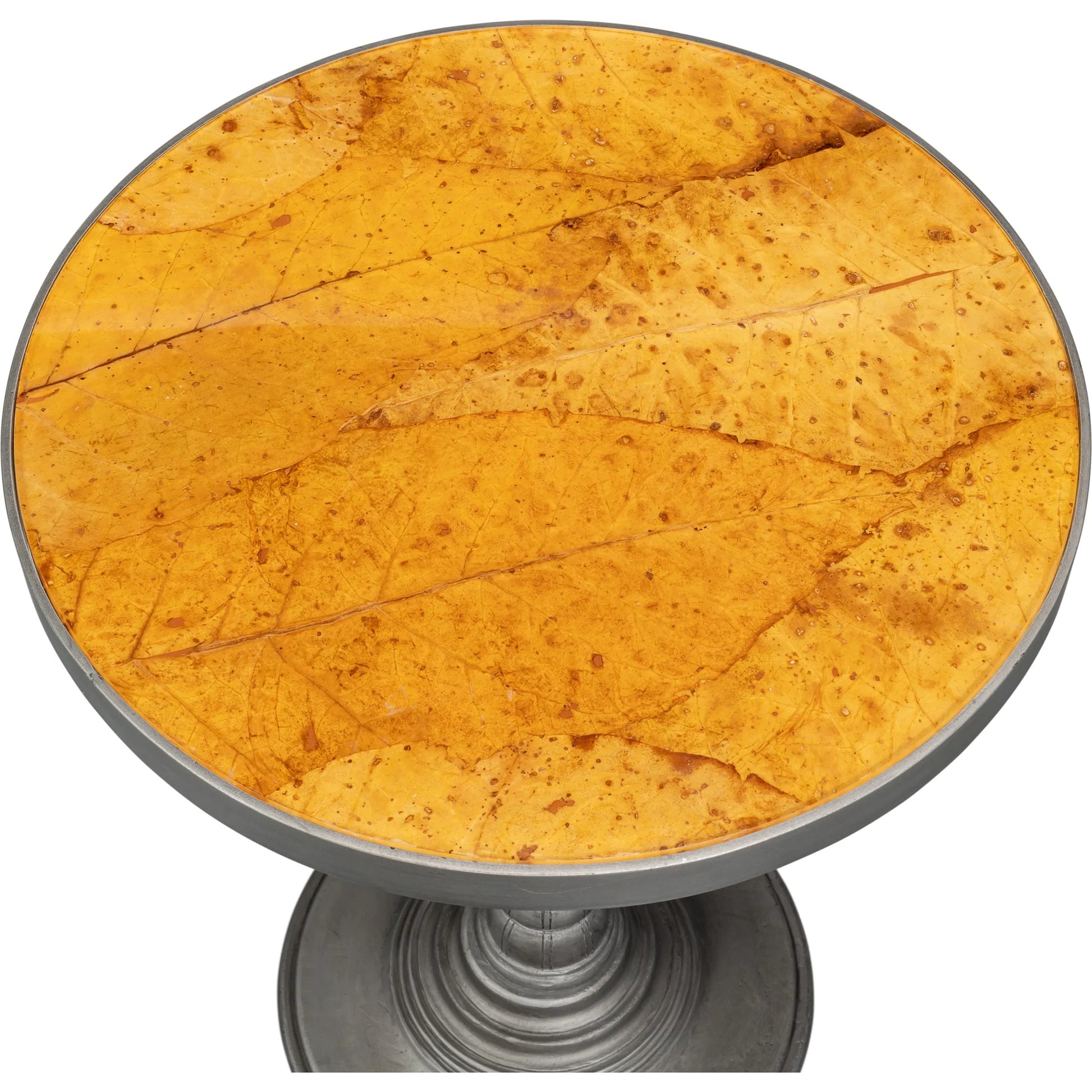 Banner House Table by Sarreid Ltd. in brown. Made from casted aluminum in a traditional style.