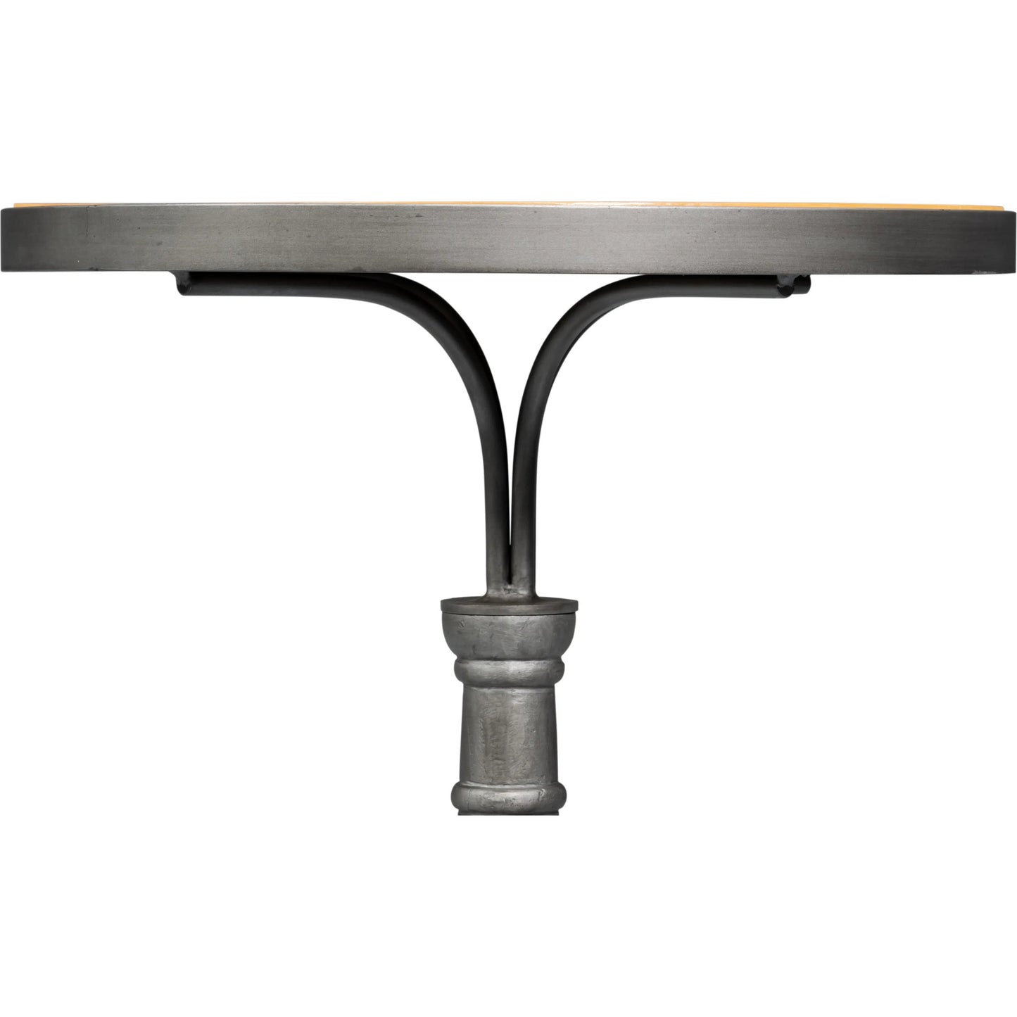 004 SI-2473324 | Closeup | Banner House Table by Sarreid Ltd. in brown. Made from casted aluminum in a traditional style.