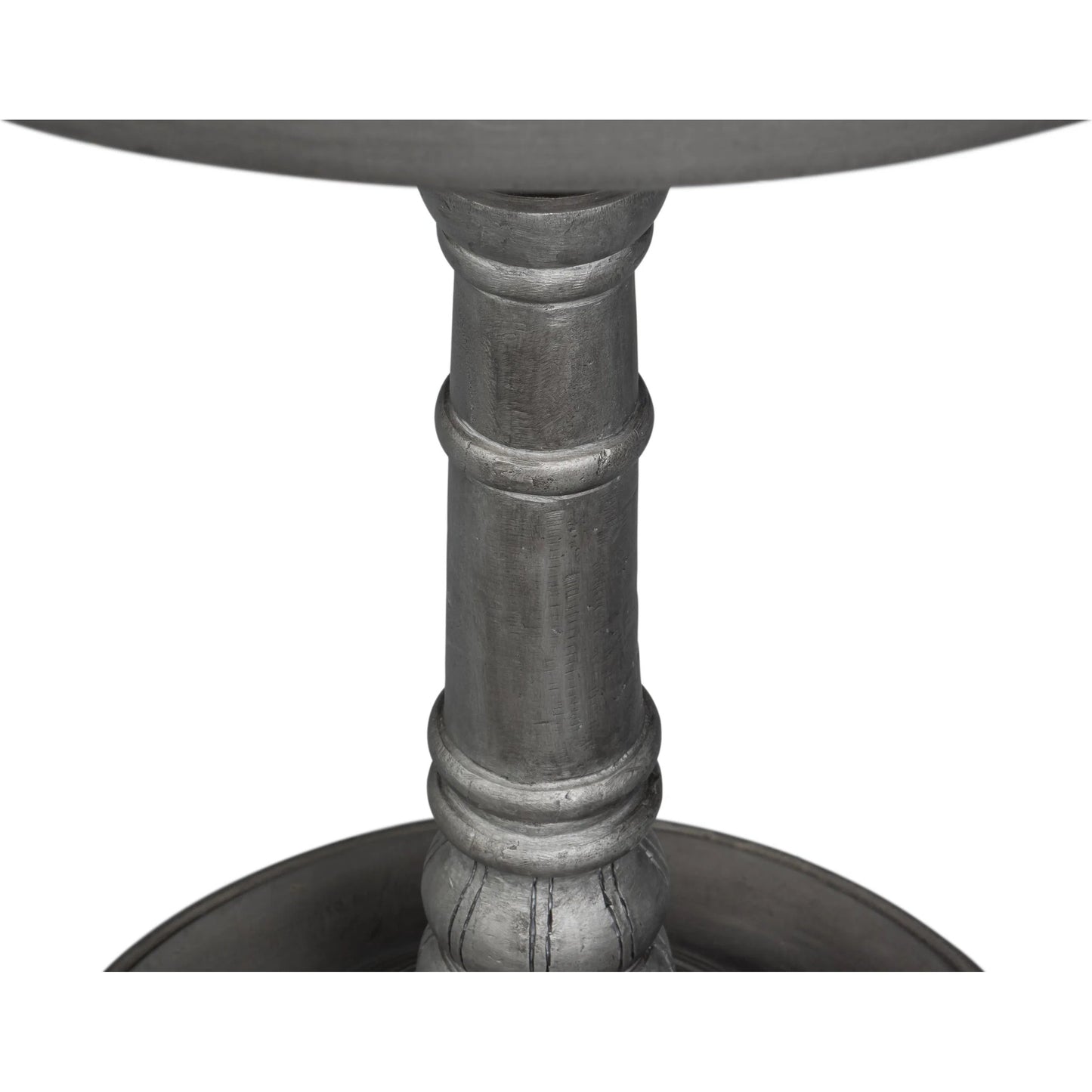 007 SI-2473324 | Closeup | Banner House Table by Sarreid Ltd. in brown. Made from casted aluminum in a traditional style.