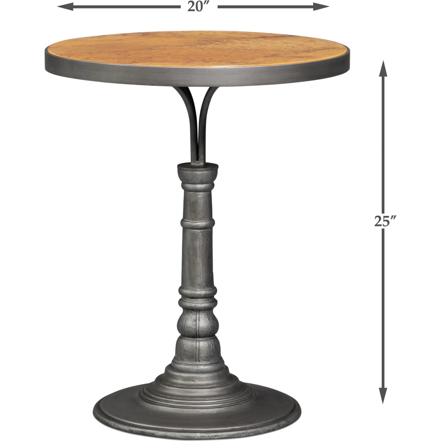 008 SI-2473324 | Additional Silo | Banner House Table by Sarreid Ltd. in brown. Made from casted aluminum in a traditional style.