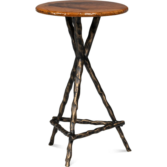 Planter's Table by Sarreid Ltd.. Made from casted aluminum in a traditional style.