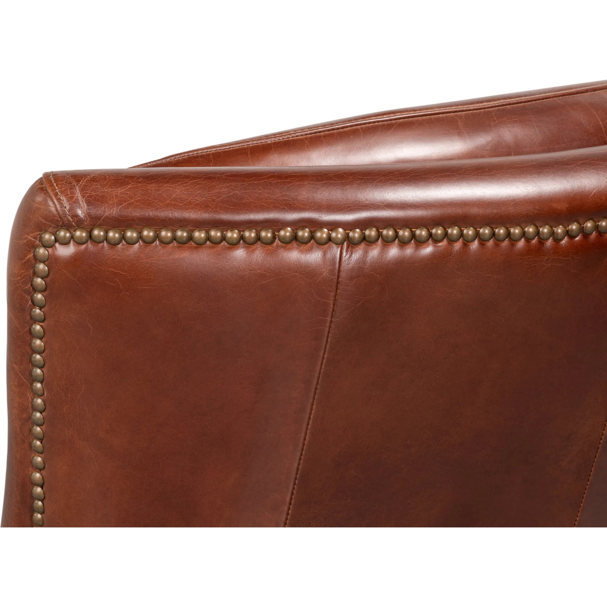 Ashford Leather Recliner by Sarreid Ltd. in newark brown. Made from newark brown, cow leather, rubber wood in a traditional style.