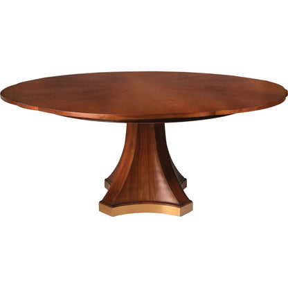 Chelsea Jupe Dining Table by Sarreid Ltd. in dark walnut. Made from unique in a traditional style.