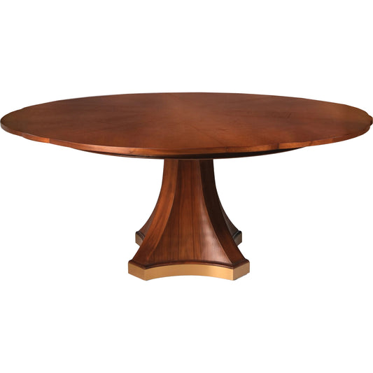 Chelsea Jupe Dining Table by Sarreid Ltd. in dark walnut. Made from unique in a unique style.