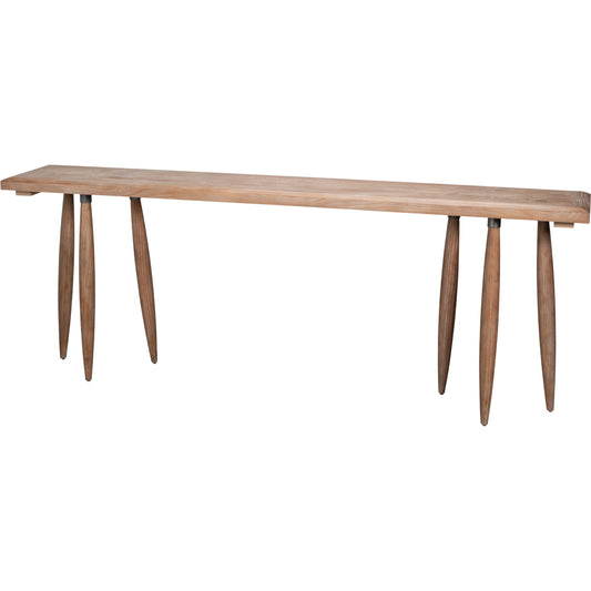 Magnus Console by Sarreid Ltd. in natural and pine wood. Made from unique in a unique style.
