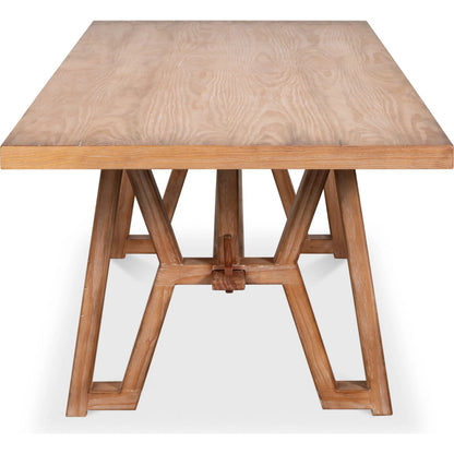 Miner's Camp Dining Table by Sarreid Ltd. in natural and natural aged pine. Made from unique in a unique style.