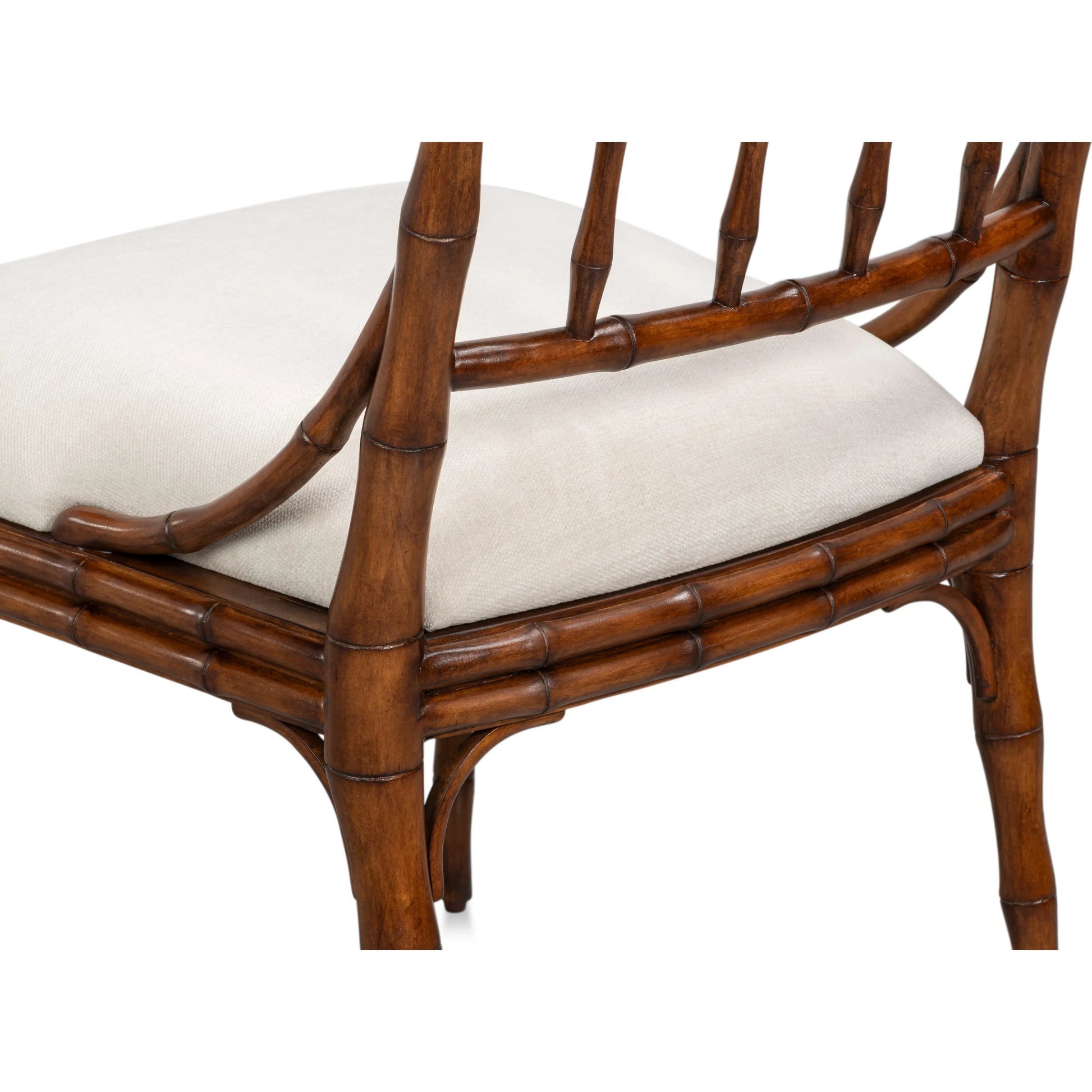 Elora Chair (Set of 2) by Sarreid Ltd. in cream, palladio. Made from ash wood, danny chenille in a traditional style.