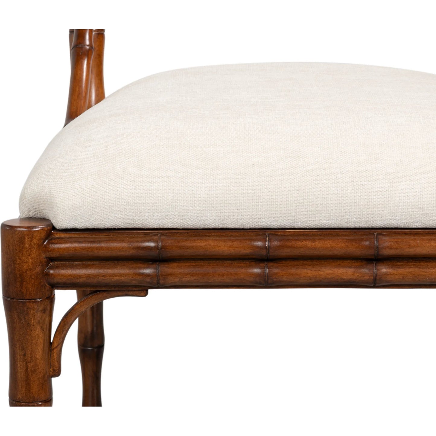 013 SI-2473336 | Closeup | Elora Chair (Set of 2) by Sarreid Ltd. in cream, palladio. Made from ash wood, danny chenille in a traditional style.
