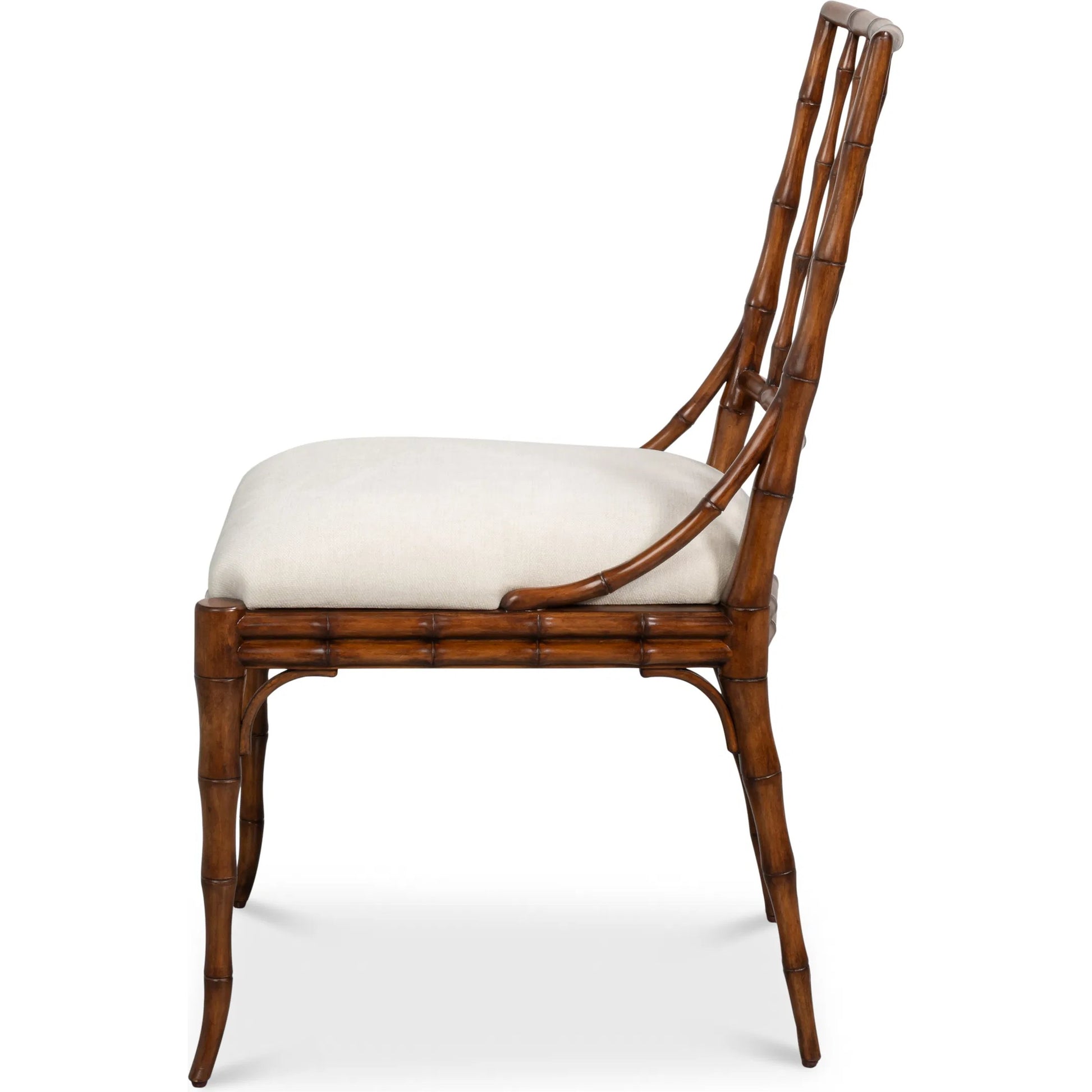 Elora Chair (Set of 2) by Sarreid Ltd. in cream, palladio. Made from ash wood, danny chenille in a traditional style.