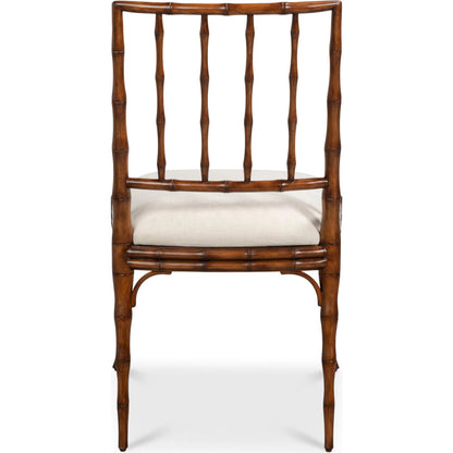 Elora Chair (Set of 2) by Sarreid Ltd. in cream, palladio. Made from ash wood, danny chenille in a traditional style.