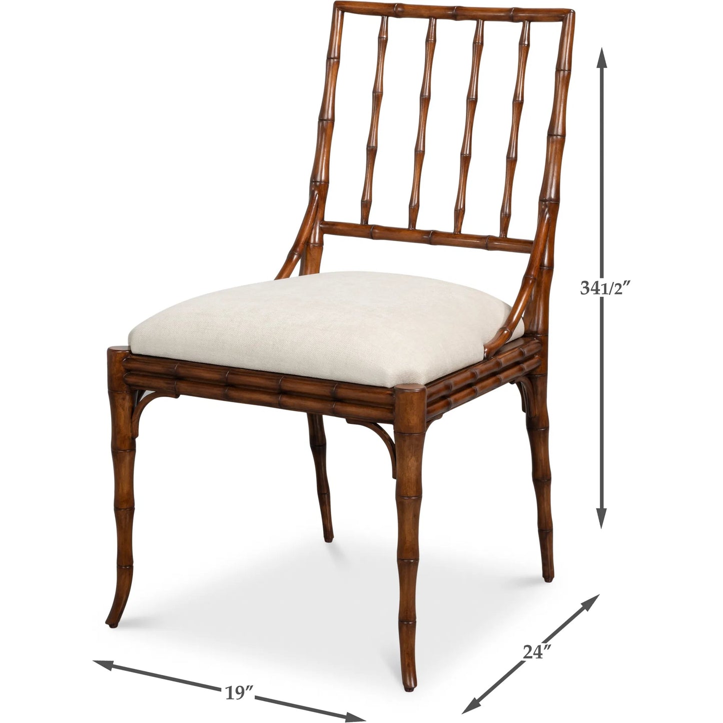 007 SI-2473336 | Additional Silo | Elora Chair (Set of 2) by Sarreid Ltd. in cream, palladio. Made from ash wood, danny chenille in a traditional style.