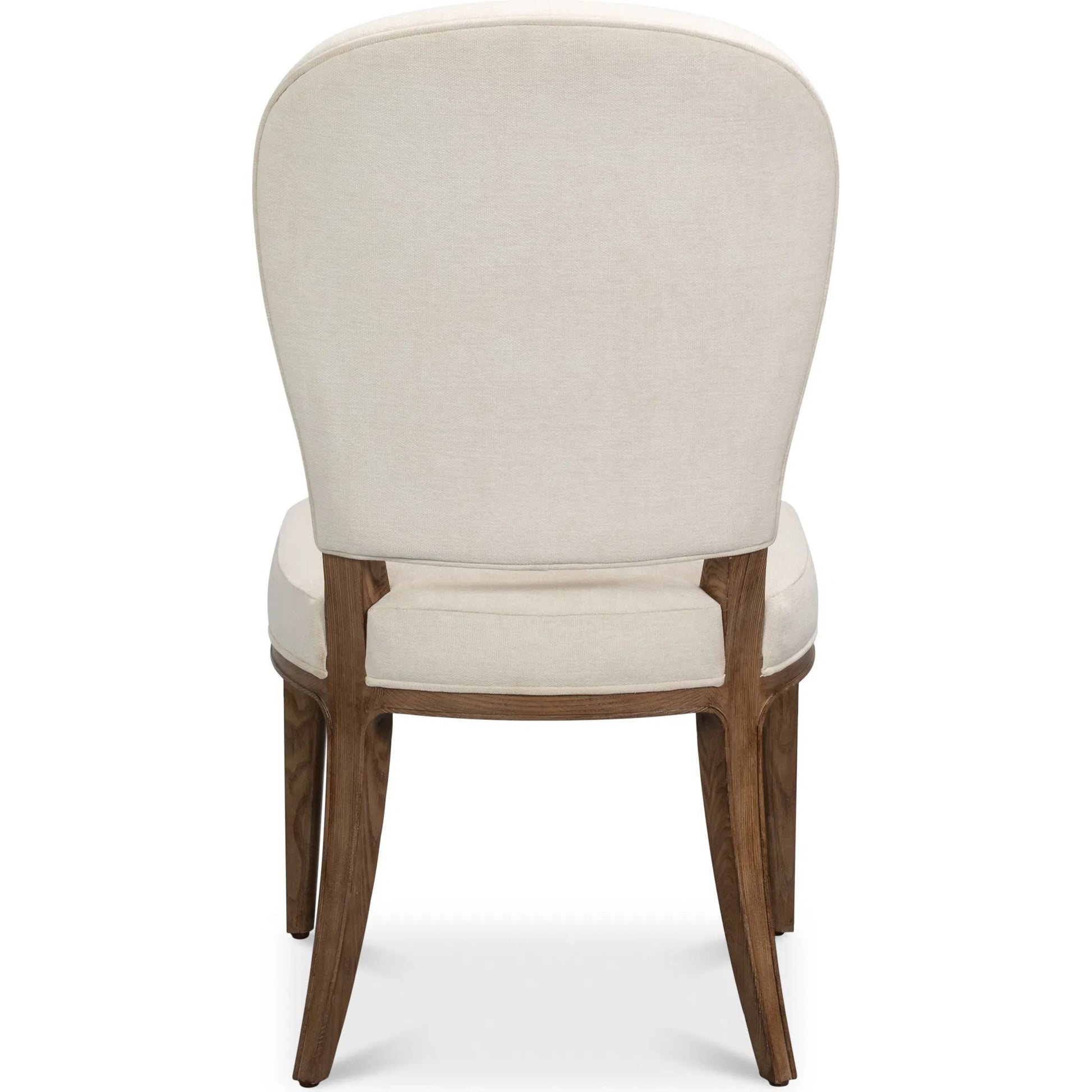 Caro Chair (Set of 2) by Sarreid Ltd. in light mink, cream. Made from ash wood, chenille performance fabric in a transitional style.