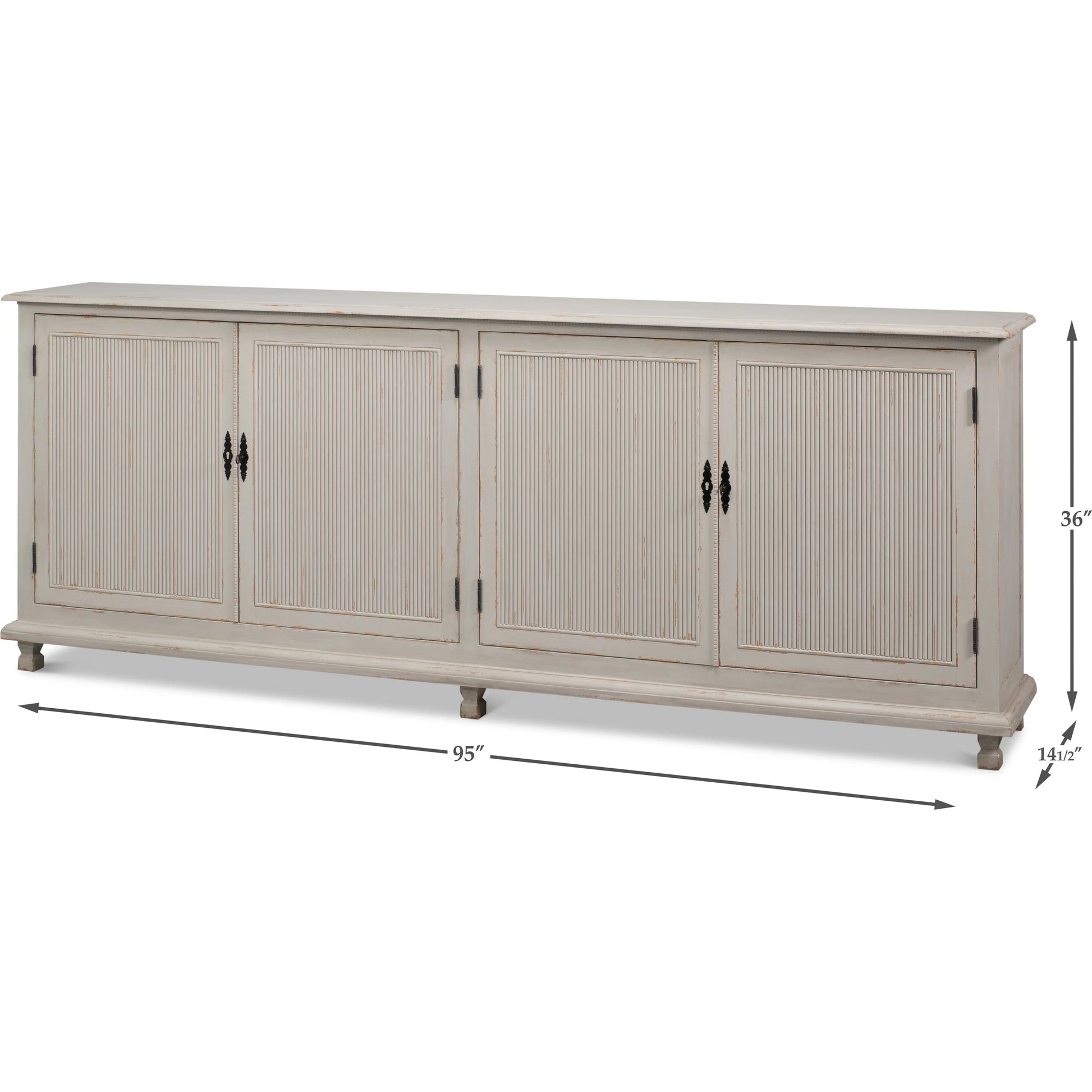 Harper Sideboard by Sarreid Ltd. in grey and pine, soft grey. Made from unique in a unique style.