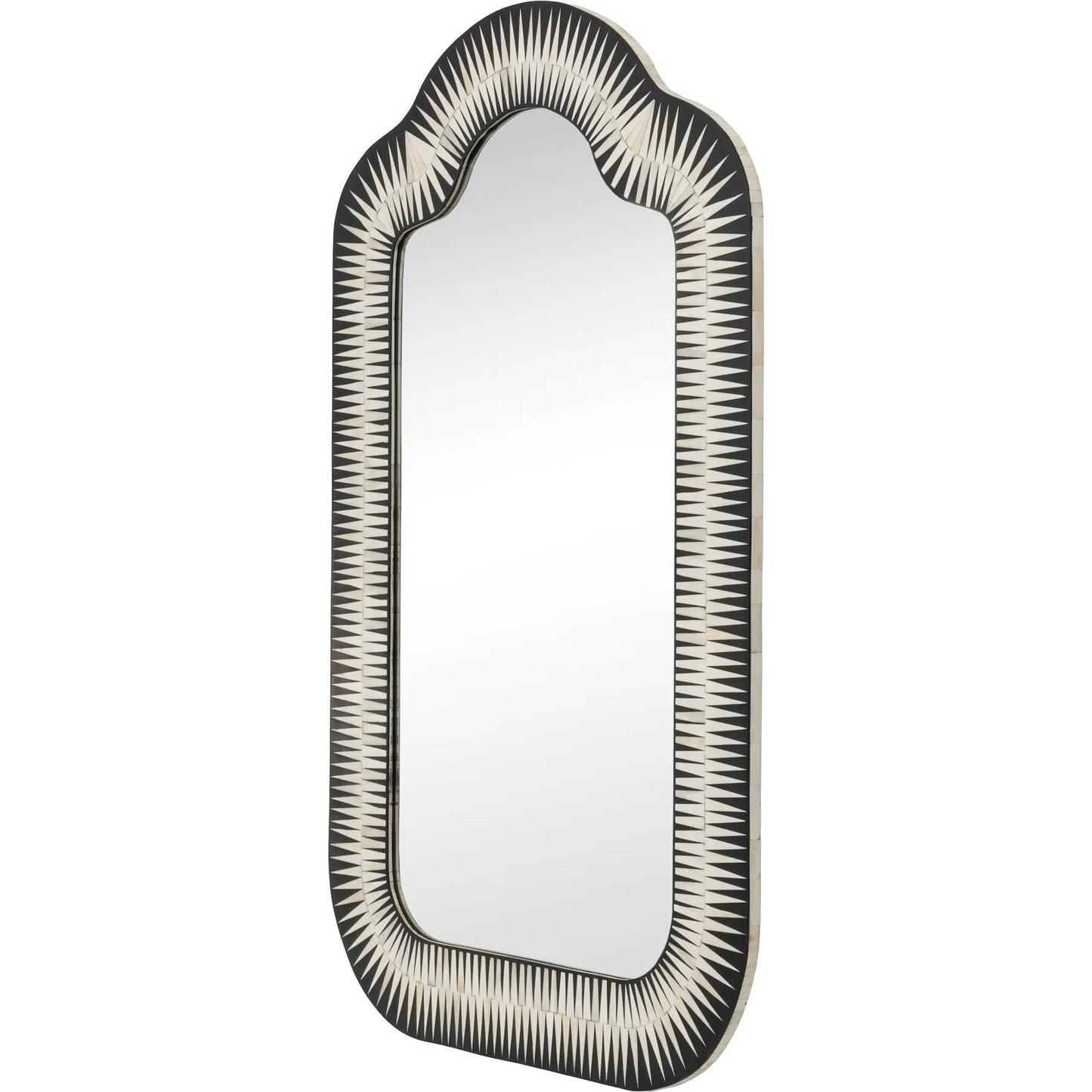 001 SI-2635431 | Additional Silo | Meridian Bone Inlay Mirror by Sarreid Ltd. in arched bone inlay frame. Made from unique in a unique style.