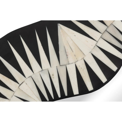 Meridian Bone Inlay Mirror by Sarreid Ltd. in arched bone inlay frame. Made from unique in a unique style.