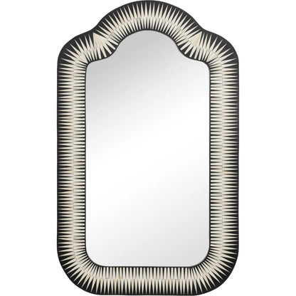Meridian Bone Inlay Mirror by Sarreid Ltd. in arched bone inlay frame. Made from unique in a unique style.