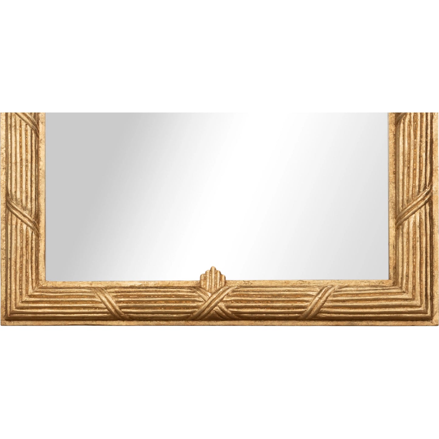 005 SI-2635427 | Additional Silo | Gilded Pineapple Crest Mirror by Sarreid Ltd. in brown and gold leaf. Made from unique in a unique style.