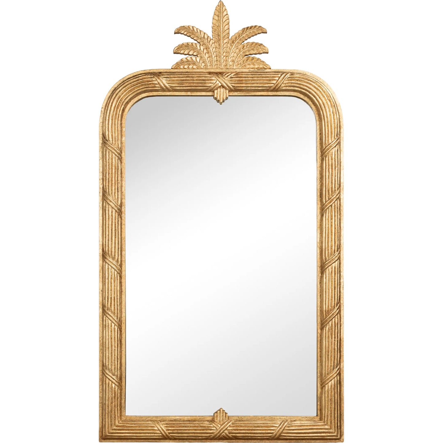 000 SI-2635427 | Primary Silo | Gilded Pineapple Crest Mirror by Sarreid Ltd. in brown and gold leaf. Made from unique in a unique style.