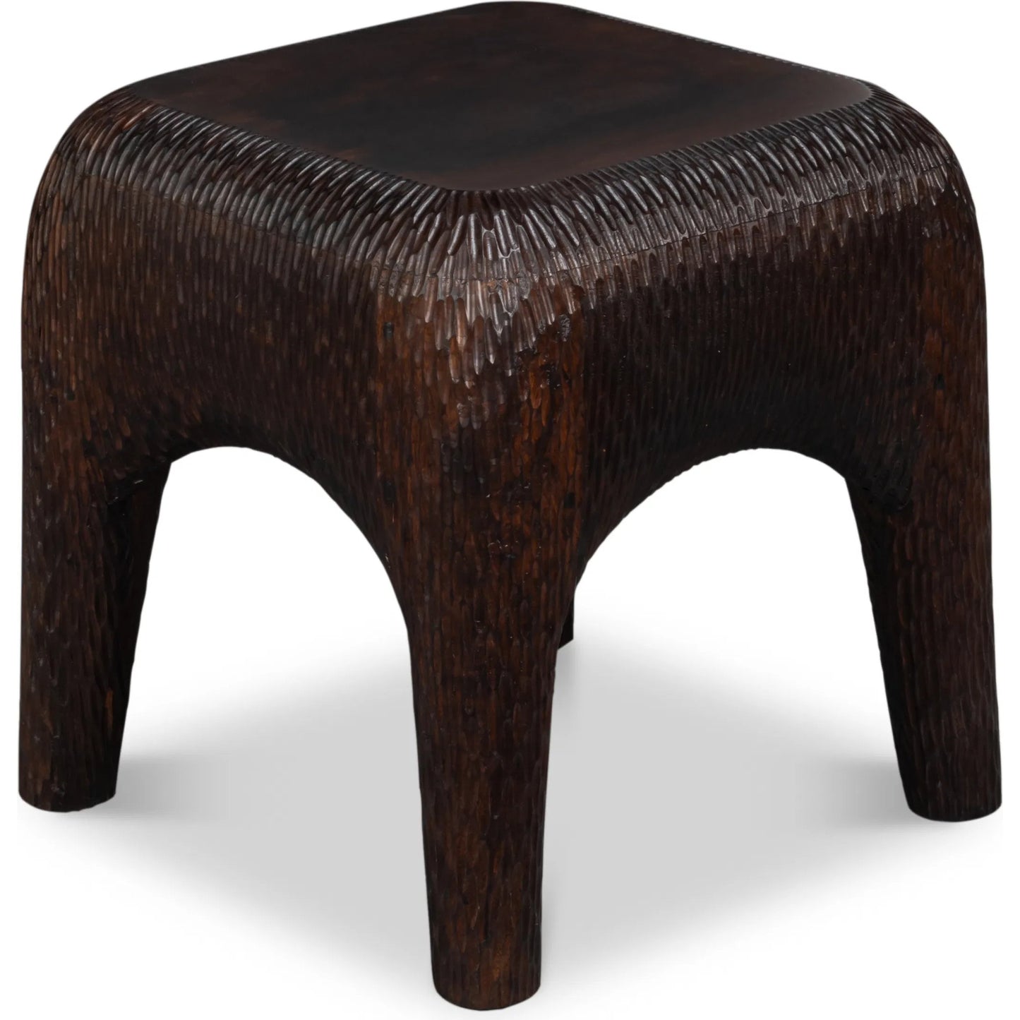 003 SI-2635432 | Additional Silo | Molten Carved Side Table by Sarreid Ltd. in brown and mango wood. Made from unique in a unique style.