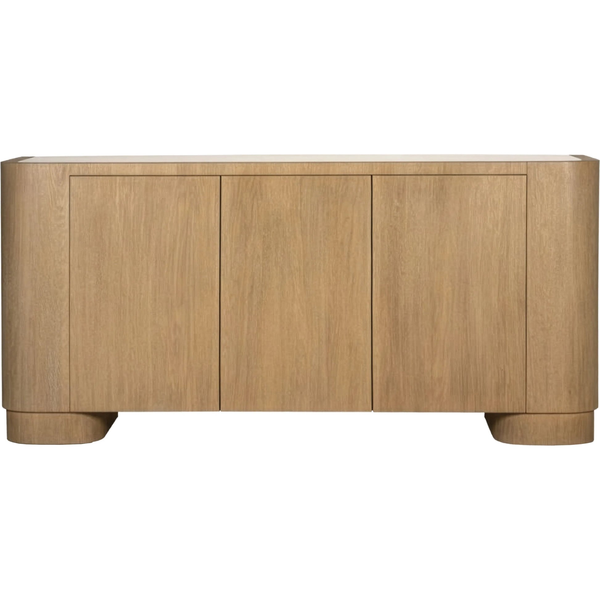 Arcus Sideboard by Sarreid Ltd. in brown and mango wood, manmade marble top, wood veneer, faux marble. Made from unique in a unique style.
