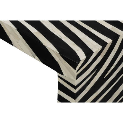 Meridian Bone Inlay Cocktail Table by Sarreid Ltd. in mango wood. Made from unique in a unique style.