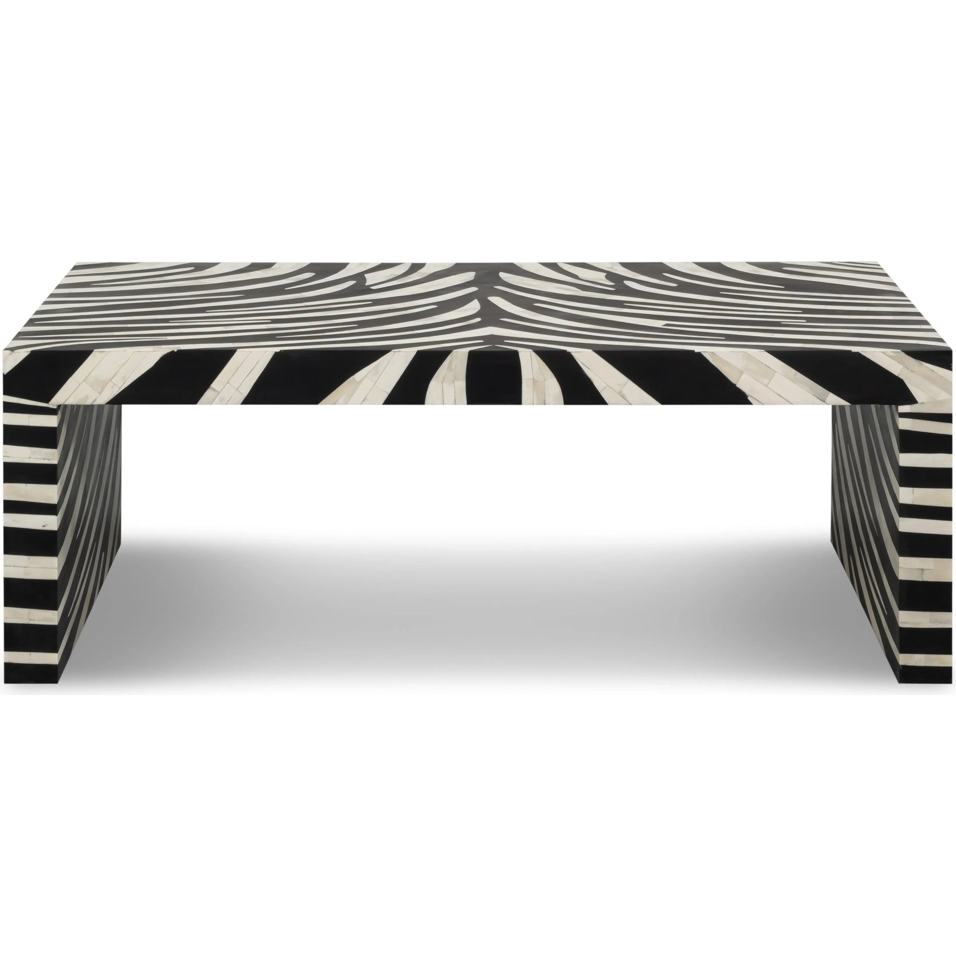 Meridian Bone Inlay Cocktail Table by Sarreid Ltd. in mango wood. Made from unique in a unique style.